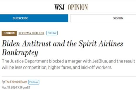 WSJ - Spirit Airlines Bankruptcy.jpg